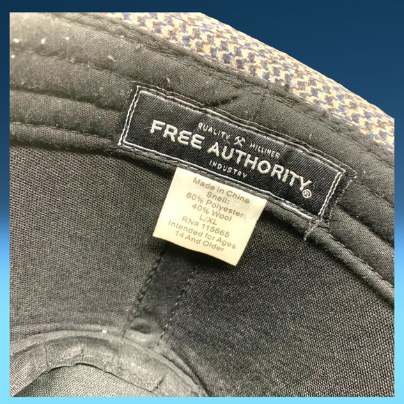 Free Authority Sz L/XL Houndstooth Fedora Gangster Hat Trilby Cuban Wool Blend - Picture 5 of 5